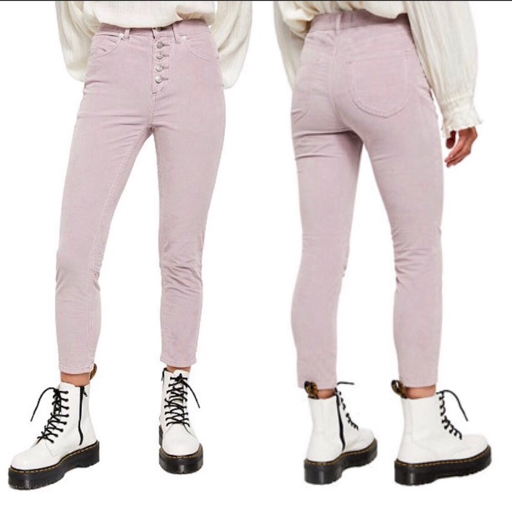 NWT Free People Sun Chaser Lilac Corduroy Skinny